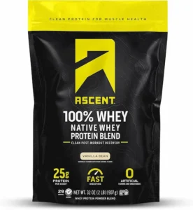 Ascent 100% Whey Protein - Vanilla Bean - 29